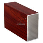 6000 Series Square Tube Profile / Extruded Aluminium Profiles 4D Wood Grain