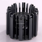 Black / Steel Gray Heat Sink Aluminum Profiles Good Thermal Conductivity