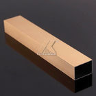Rose Gold Extruded Alloy Aluminium Tube Profiles High Performance Gold Anodize