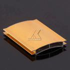 6000 Grade Roller Shutter Door Slats , Aluminum Profile Extrusions Gold Anodized