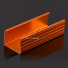 Orange Anodized Aluminium Alloy Profile Heat Insulation For Rail Decoration Frame