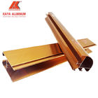 Anodized Gold Aluminum Window Extrusion Profiles 6063 6061