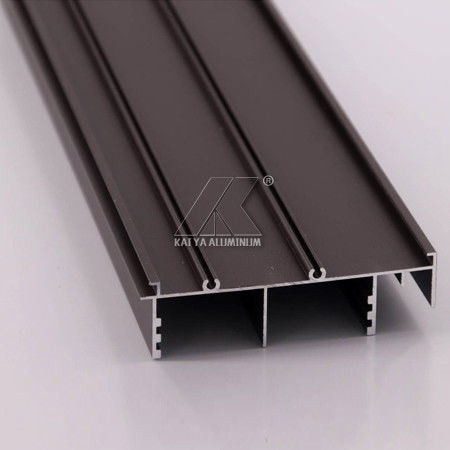 ISO9001 Alloy Aluminum Window Extrusion Profiles Bronze Powder Coating