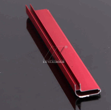 6063 Decorative Aluminum Trim L Shape Red Powder Coating For Suitcase Frame