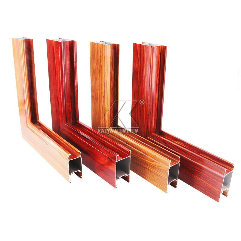 Customized Wood Grain Extruded Aluminum  Window And Door Profiles - Buy Aluminum Window And Door Profiles