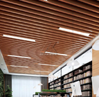 Timber Cladding Linear Baffle Aluminium Alloy Profile Wood Tile Ceiling