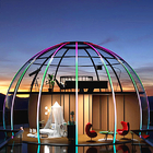 Transparent Garden Glass House Large Aluminum Profiles Round Igloo Geodesic Dome Tents