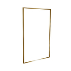 Square Corner Rectangular Gold Aluminium Mirror Frames Profile For Bathrooms