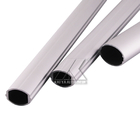 Metal Extrusion Slotted Aluminium Alloy Tube Profiles Anodized Oval Pipe