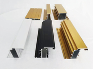 Gold Anodizing Aluminum Windows Door Extrusion Profiles 1.3mm Thickness