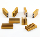 Gold Extruded Skived Fin Heat Sink Aluminum Profiles 50 X 20 Mm Copper Pin Bonded