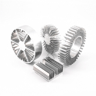 Cylindrical Round Shape Aluminum Extrusion Heat Sink Profiles 6063 T5 Alloy
