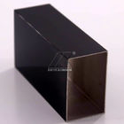 Black Extruded Aluminium Profiles , Aluminum Square Tubing Powder Coating