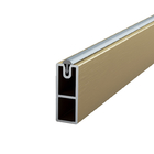 Anodized Rectangular Tube Aluminum Closet Rods 2.5mm Thickness