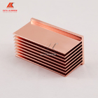 Rectangular Extruded Aluminium Heat Sink Profile Rose Gold Color