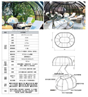 4.5mX6m Transparent Dome Glamping Tent For Outdoor Entertainment