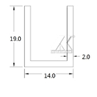 Sliding Track U Channel Aluminum Door Profile 6063 T5 For 10mm Glass Door Shower Room