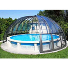 5m Round Large Aluminum Profiles Frame Clear PC Board For Pool Dome Tent