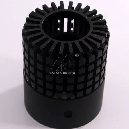Black Anodized CNC Extruded Heat Sink , Heat Sink Material Beautiful Design