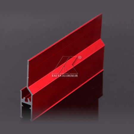 Red Anodized Wardrobe Aluminium Profile RoHS Leakproof Antioxidant Sturdy