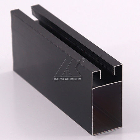 OEM Black 0.8mm Thickness RoHS Standard  Aluminum Window Frame Profile