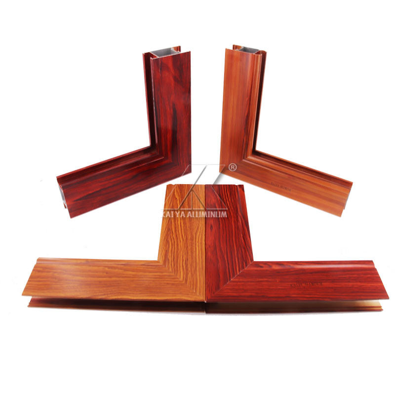6063 Aluminium Extrusion Profile Wood Grain Casement Window Profile