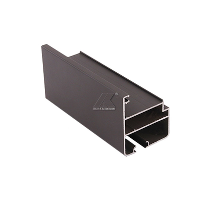 Brown Powder Coating 6063 T5 Aluminum Window Frame Extrusions